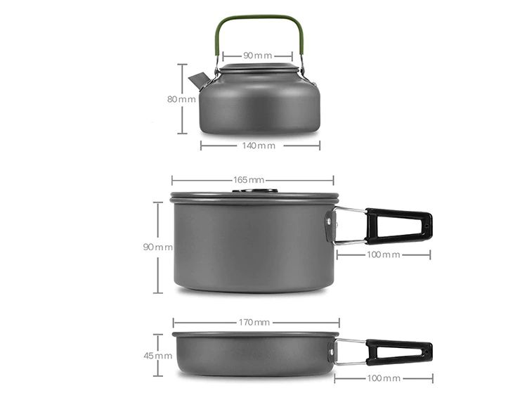 Новые наборы походной посуды Cooking Set DS-308