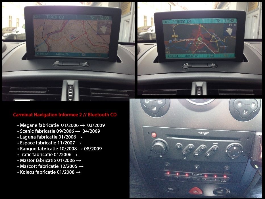 CD DVD harti navigatie Renault Megane Scenic Laguna Espace Koleos
