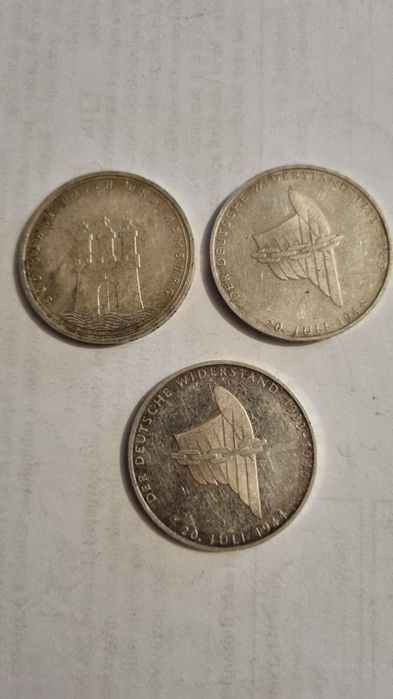 Lot monede argint Germania, Italia, Austria, Portugalia