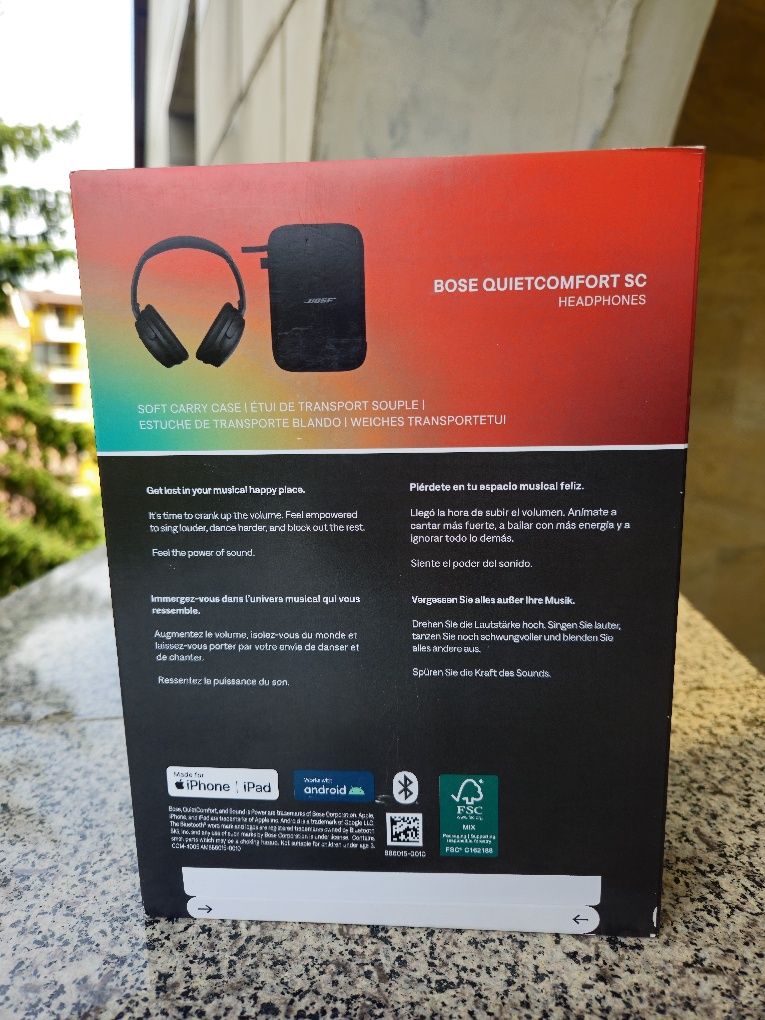 Bose QuietComfort SC безжични слушалки, черни