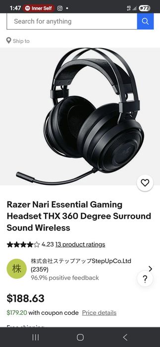 Casti Razer Nari Essential THX 360º Surround Sound Wireless