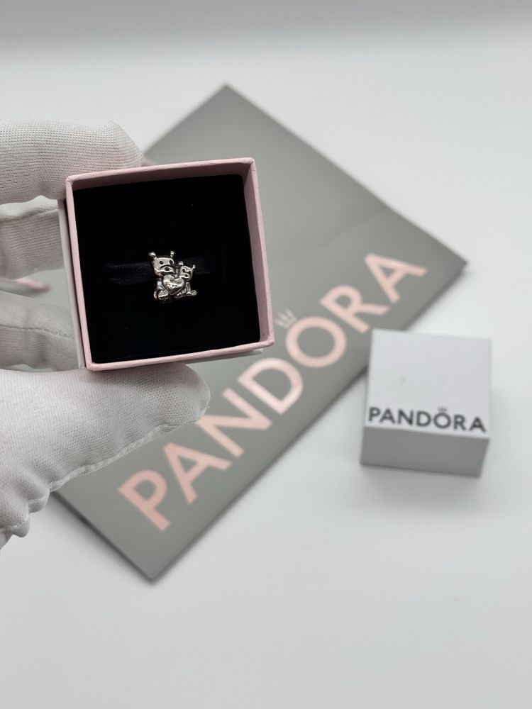 *Pandora* сребърни кученца талисман