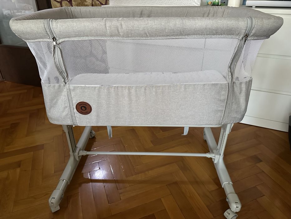 Pătuț co-sleeper Aurora 3 in 1 - gri deschis - Lionelo