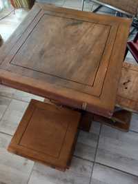 Дизайнерска маса и столове тиково дърво