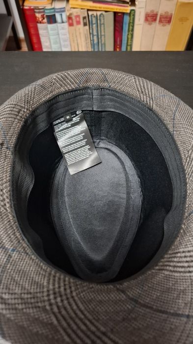 Palarie Fedora, gri-albastru, marime 60, C&A