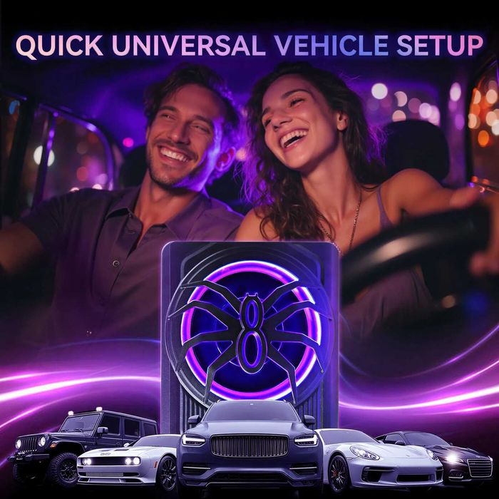 Компактен 10” автомобилен 800W активен субуфер с RGB  и дистанционно