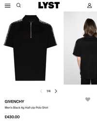 Givenchy Men's 4g Half zip polo shirt