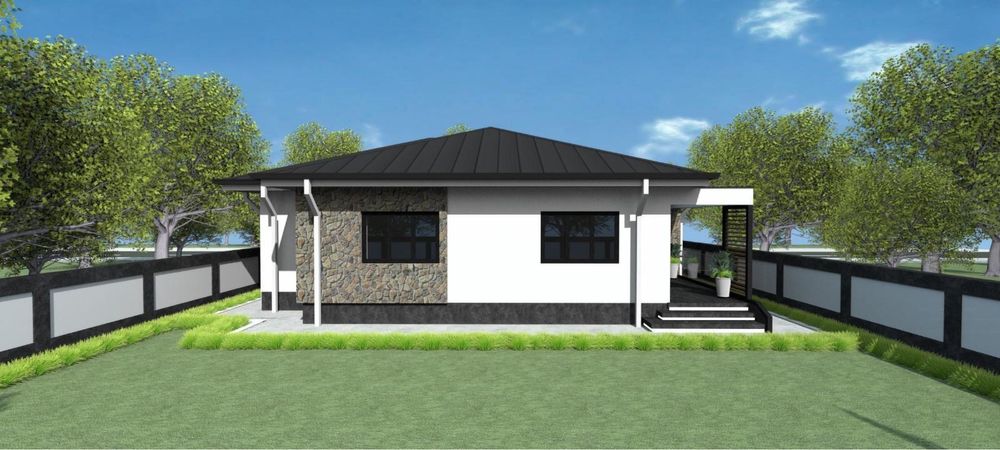 Casa pe parter de vanzare la intrare in Cumpana pe partea stanga