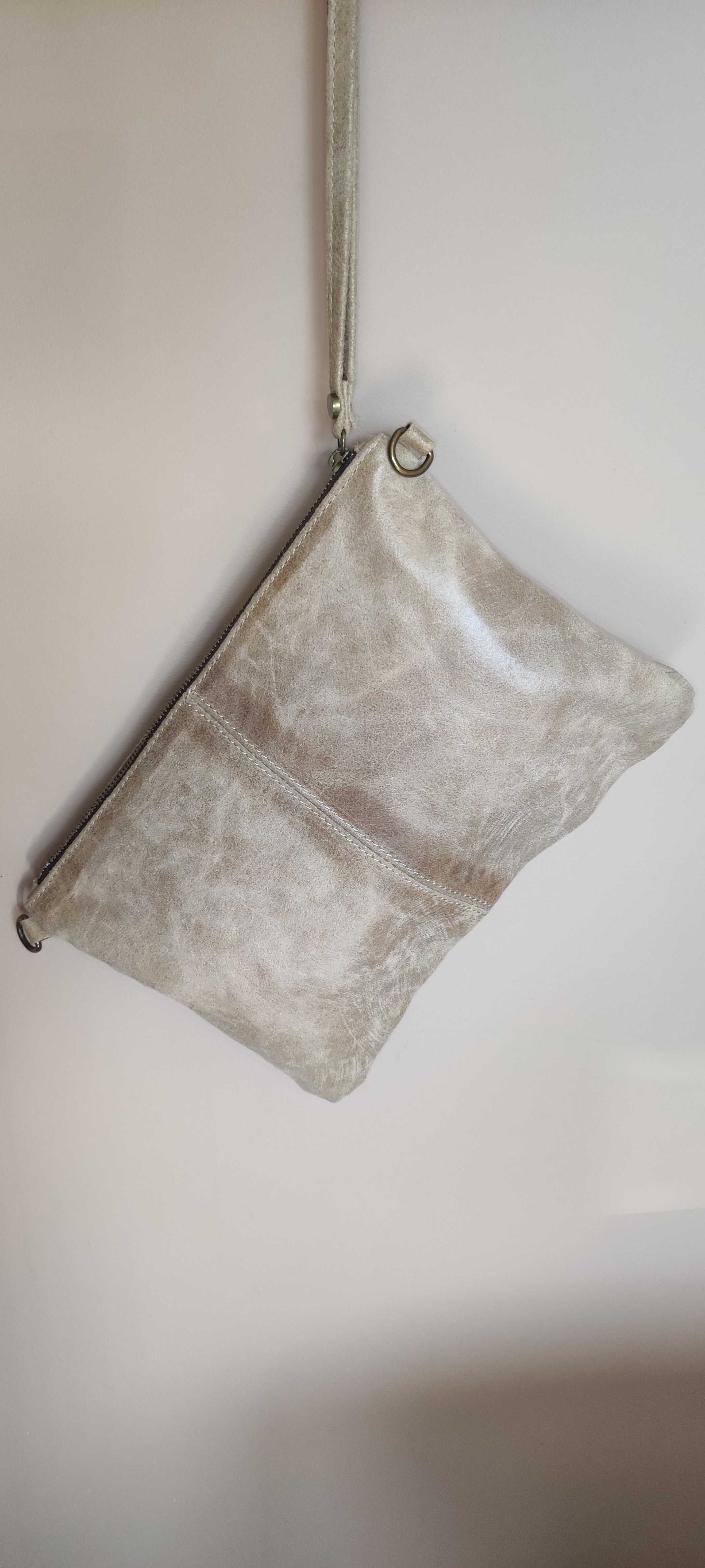 Дамски несесер 2в1 Genuine Leather италианска естествена кожа