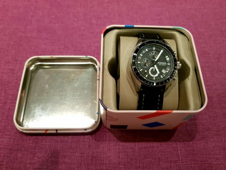 Мъжки часовник Fossil Decker 44mm , с хронометър, тахометър и дата