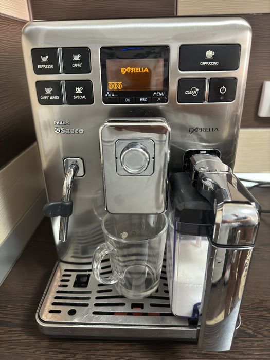 Saeco Philips Exprelia espressor cafea latte macchiato cappuccino inox