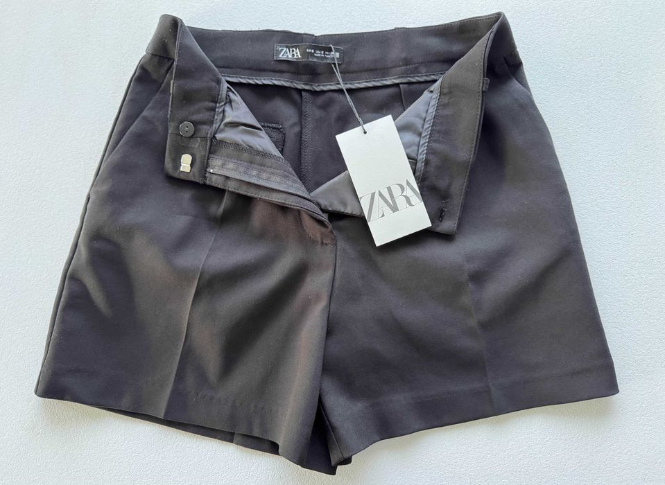 Къси черни панталони Zara, S, ново