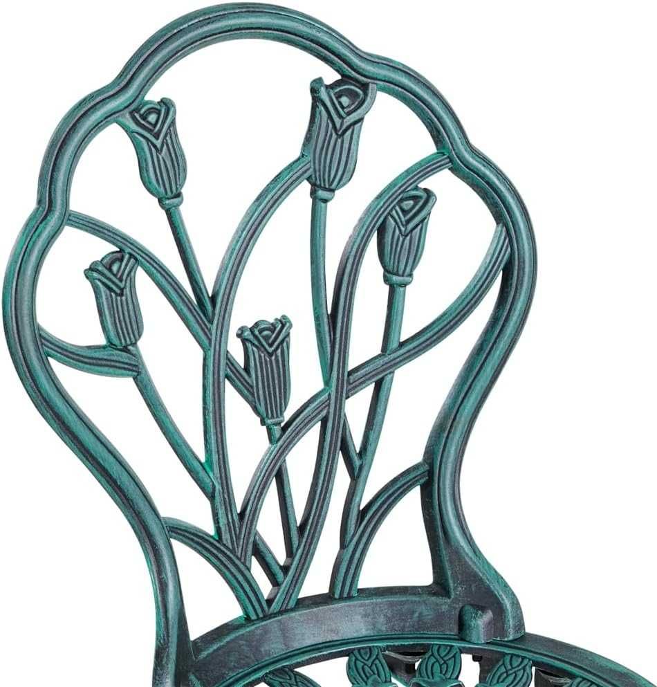 Set terasa 3 piese masa rotunda 44 cm si 2 scaune |YT 591940 Green