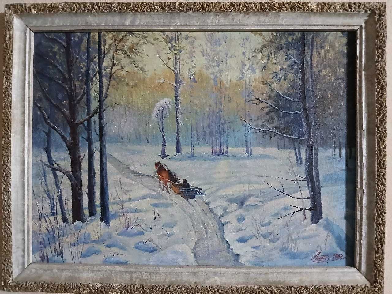 Картина Зимний лес торжествует