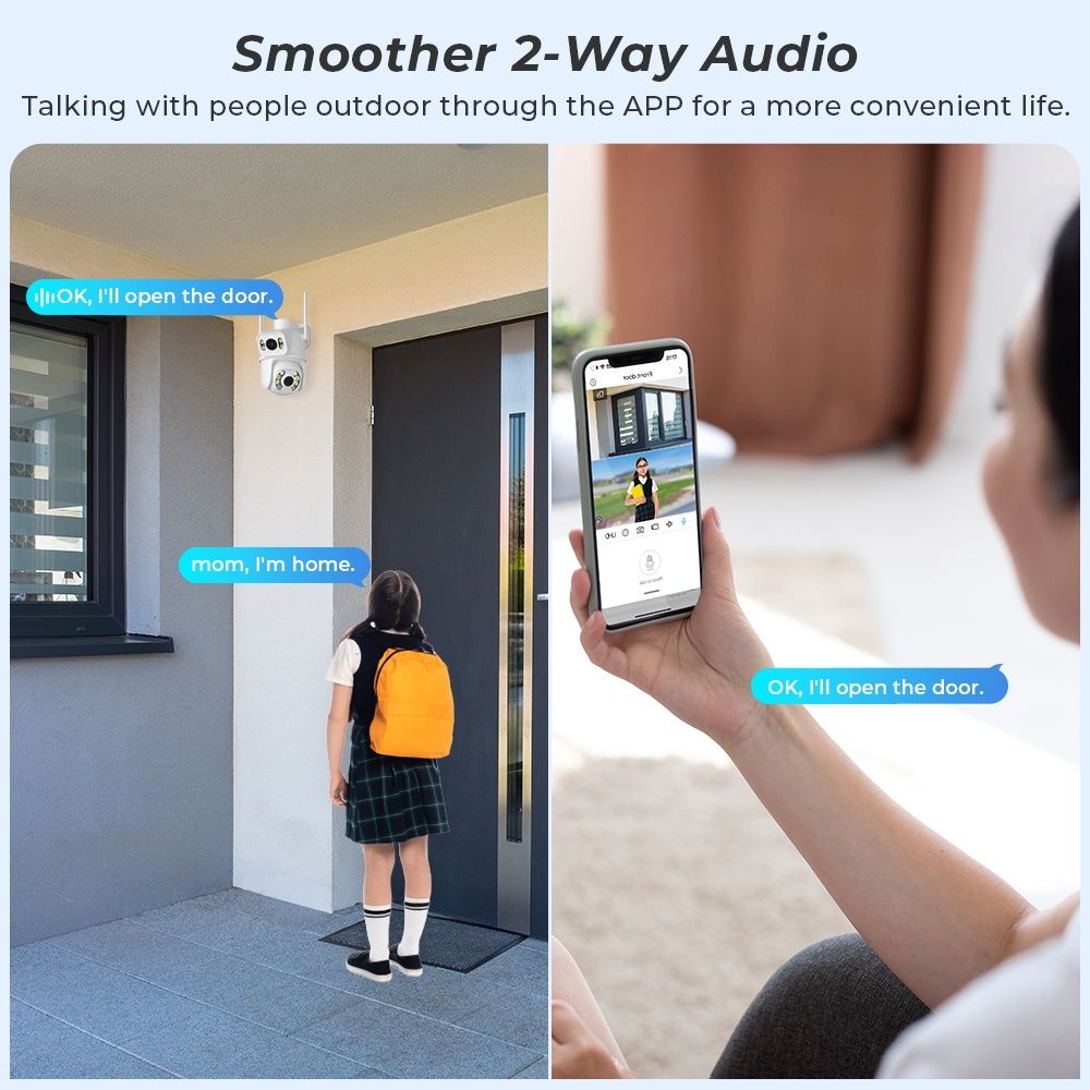 audio IP камера H.265 Wifi 6MP IP camera 4k HD PTZ auto tracking