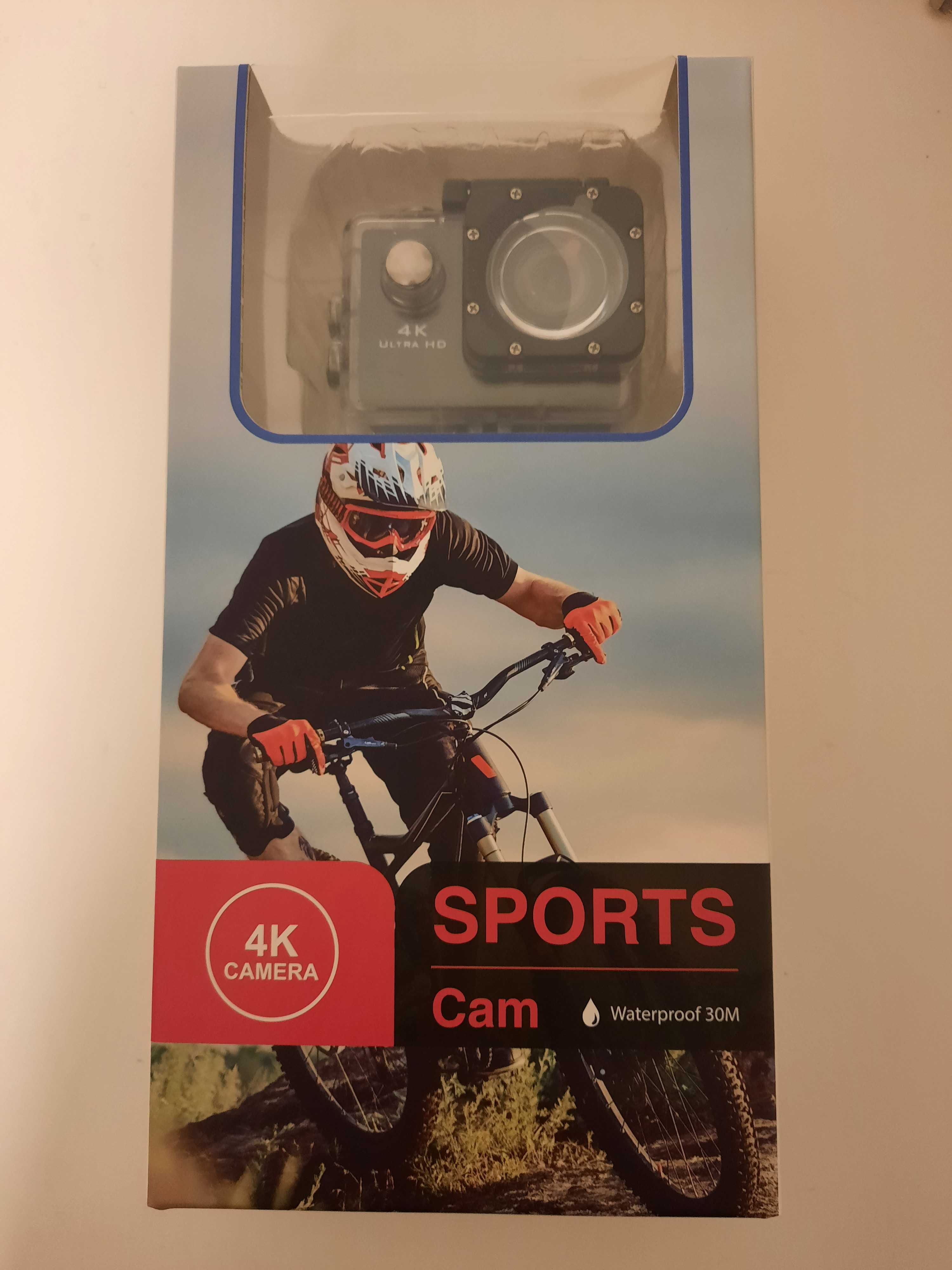 camera sport 4K waterproof 30m, noua