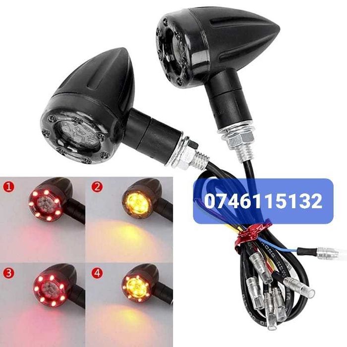 Motocicleta Atv Chopper Semnalizari LED-Semnalizare-Pozitie-Frana- Y13