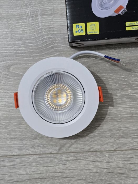 Set 5 spoturi LED încastrate Kambo 6W – 40° reglabil, lumină naturală