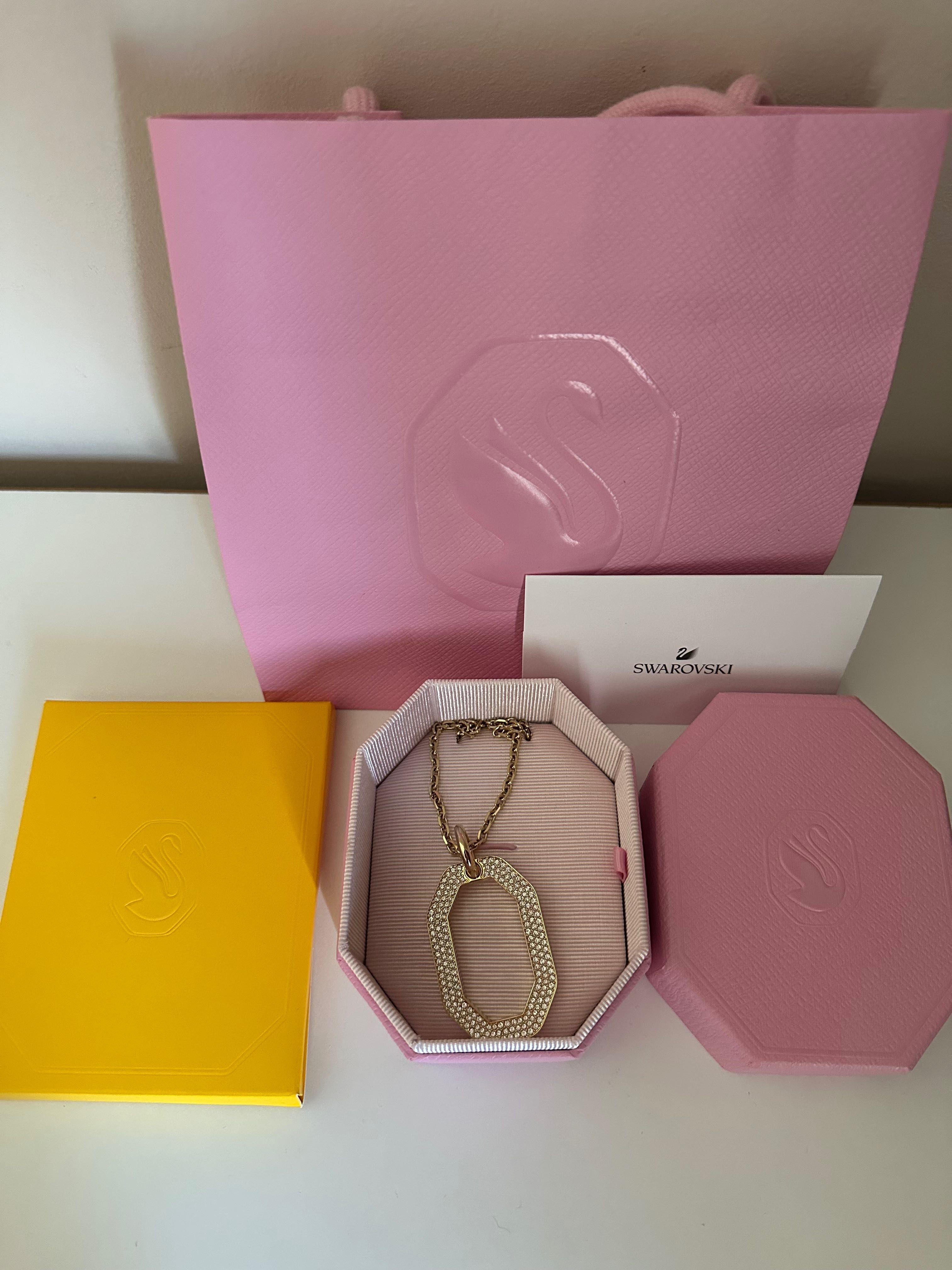 Колие Swarovski златно