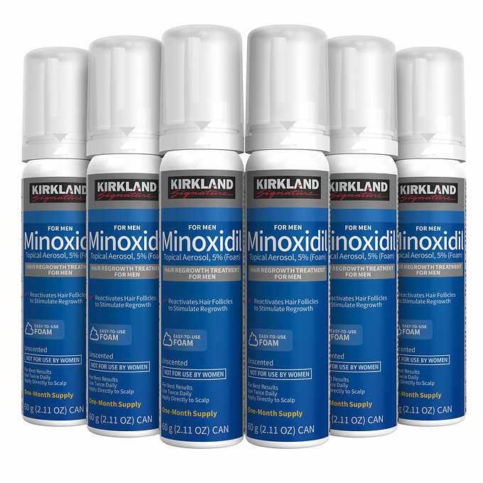 Spuma Minoxidil Kirkland 5%, Tratament pentru par / 6 luni