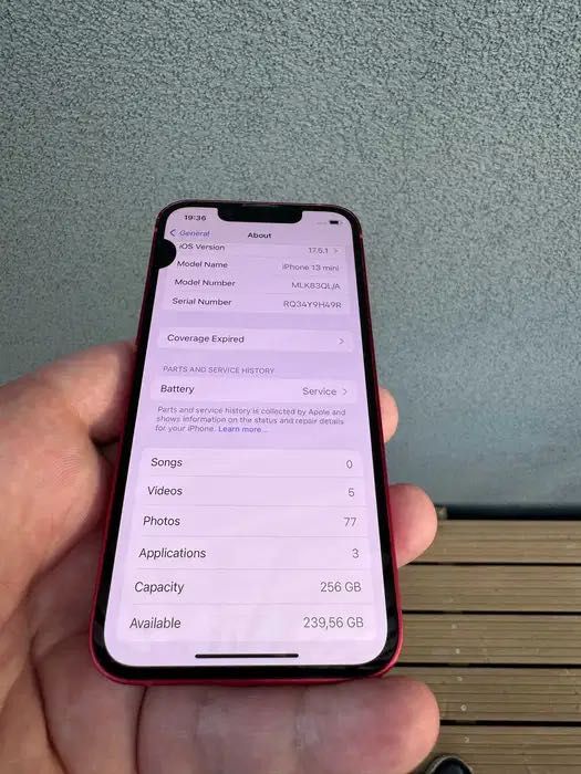 iPhone 13 mini 256GB (product)red pata ecran pentru piese