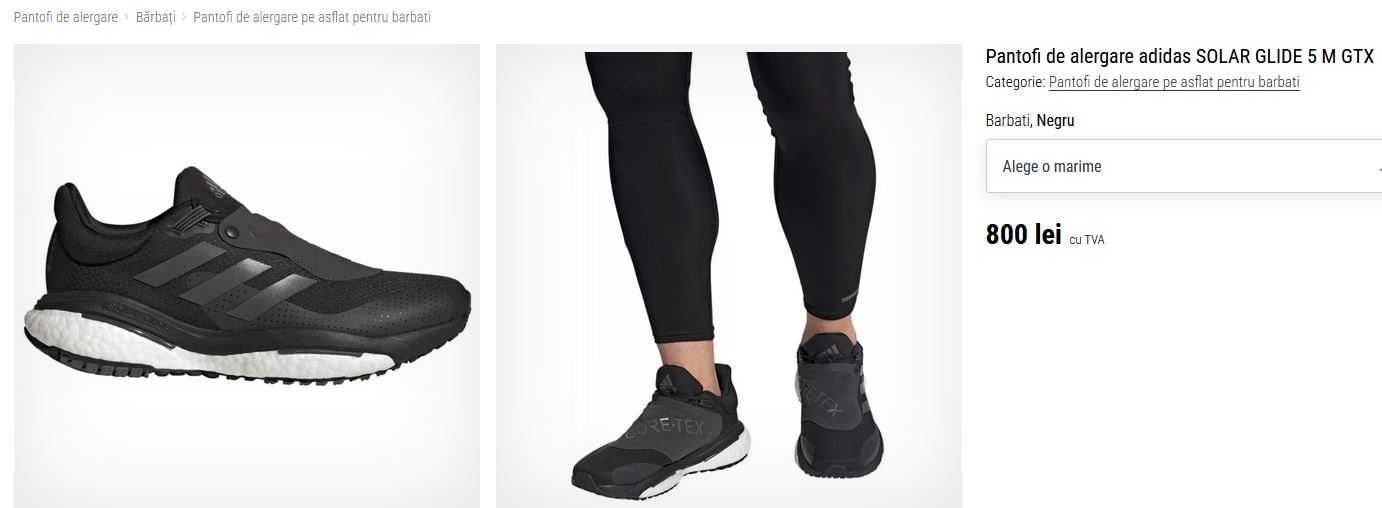 Adidas SOLAR GLIDE 5 M GTX marime 40 2/3 gore-tex