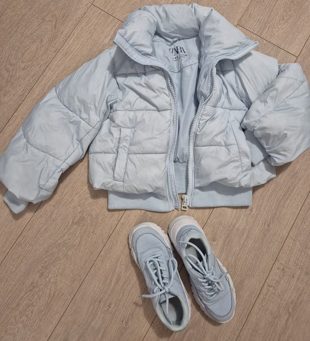 Geacă bomber Zara plus adidași pt 8 ani