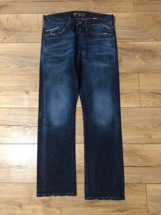 REPLAY -FC BARCELONA , blugi in stare impecabila pentru barbati