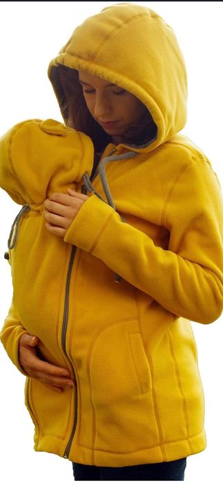 Полар за бебеносене, отпред и на гръб, жълт