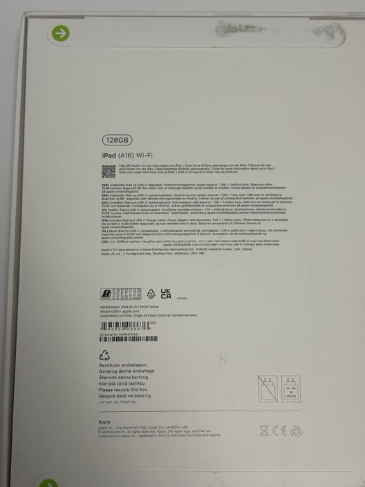 Ipad 11 A16 128gb yellow