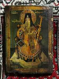 Sfântului Serafim,  Icoana foarte veche pictata pe lemn