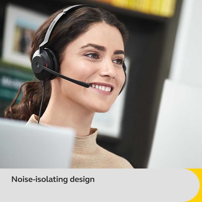 Jabra Evolve2 30SE Кабелни шумопотискащи стерео слушалки с 2 микрофона