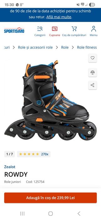 Role Zealot Rowdy  nr. 37-41 noi in cutie