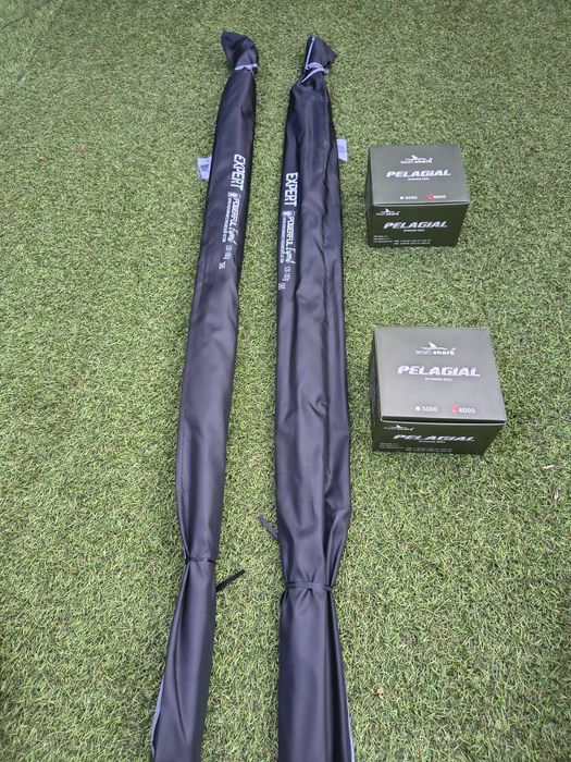 Set 2 Feeder Expert 3.9m,60-180 grame + 2 mulinete Pelagial 6000