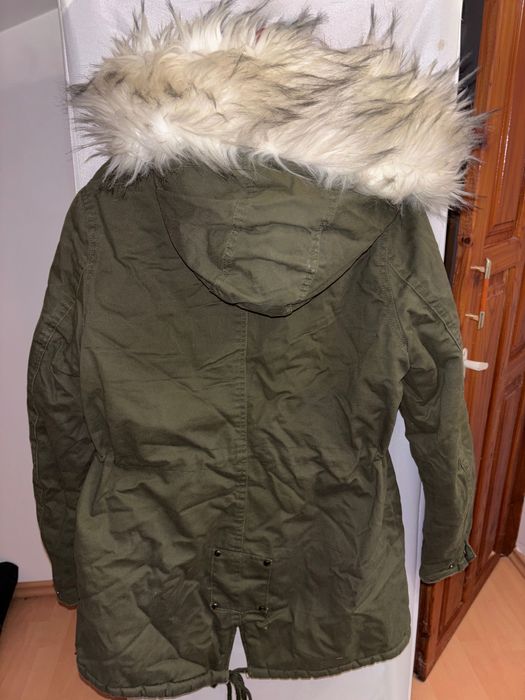 Parka kaki îmblănită
