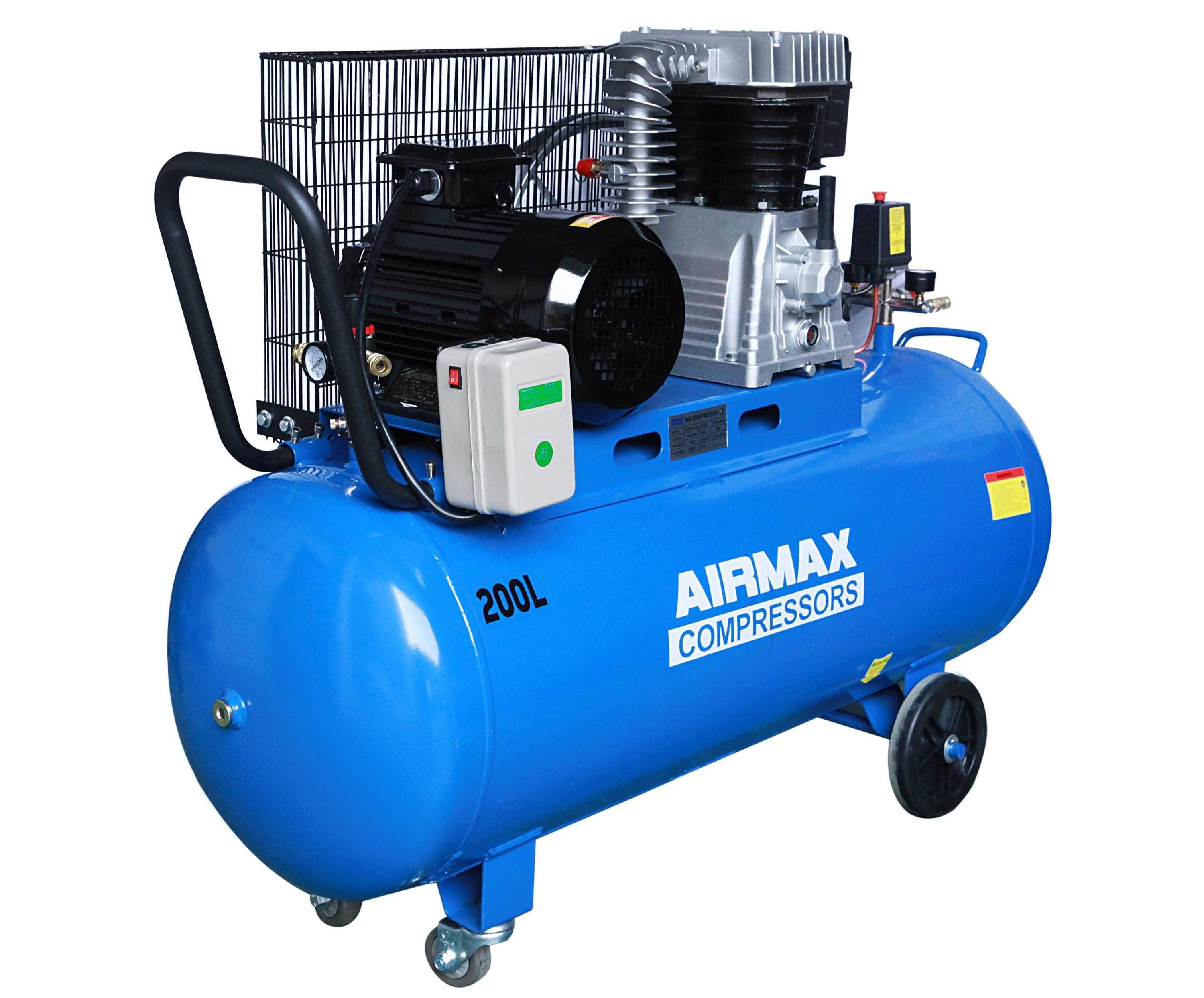 Compresor de aer 200 litri 4kw AIRMAX 380V AER REFULAT 515 lit/min