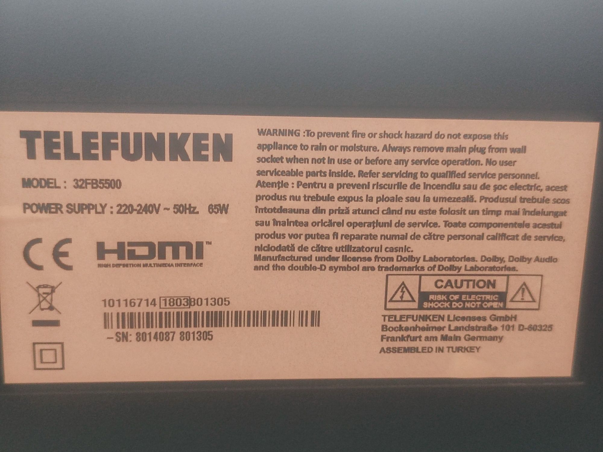 televizor telefunken