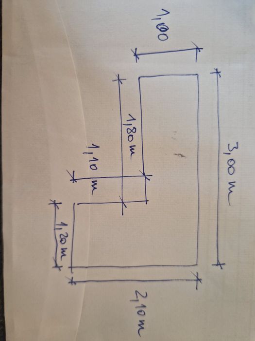 Colțar extensibil forma L 3m lungime