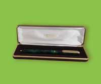 Vintage стара колекционерска химикалка Rotring в зелен мрамор