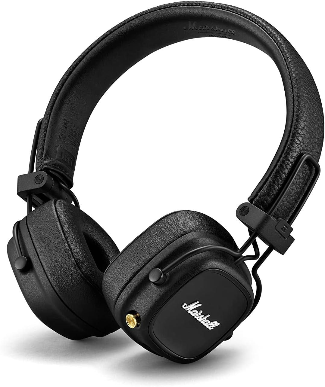 Marshall Major IV Bluetooth Foldable Headphones - Black / Ca nou