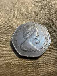 Elizabeta II 50 New Pence 1981