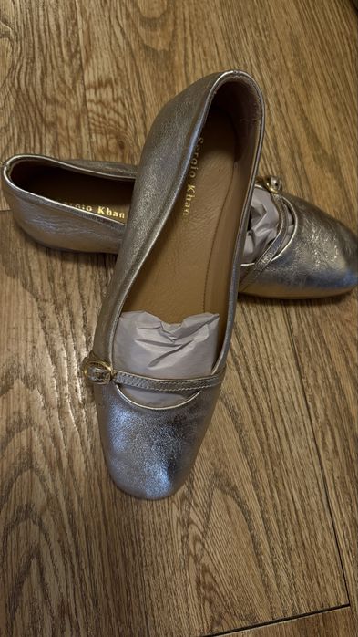 Туфли Балетки (Sergio Khan), кожа 39р, на узкую ногу