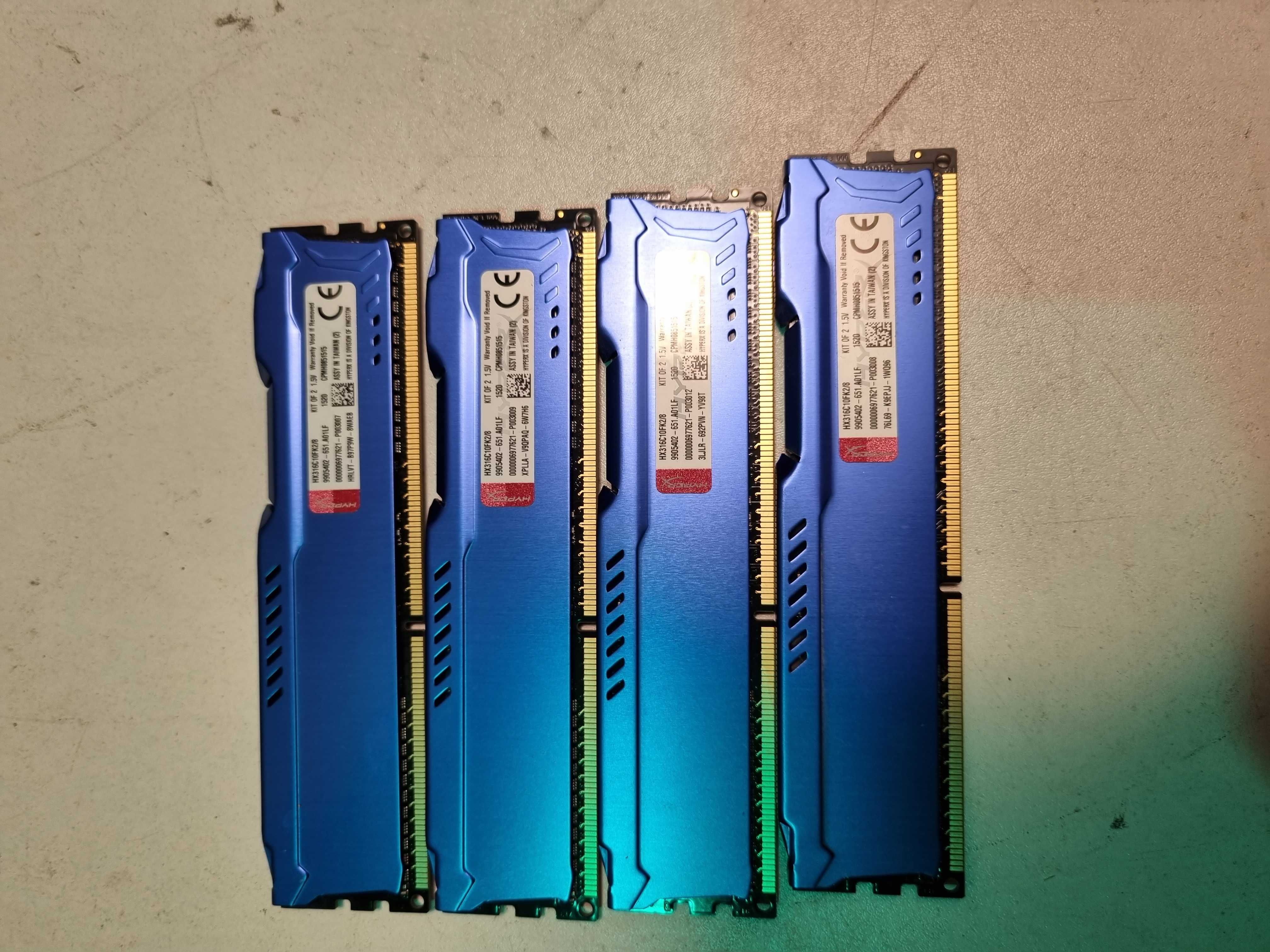 Rami 16gb DDR3 Kingston Fury Hyper X 1600mhz
