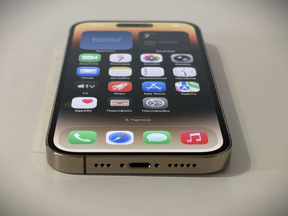 Бартер! iPhone 14 Pro 256GB Gold (Златен) 87% Батерия.