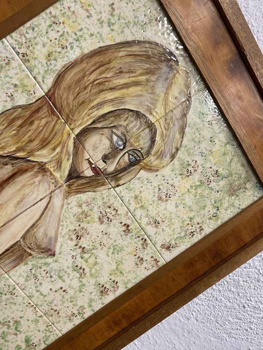 Френска керамична картина с подпис на художника 1979 г