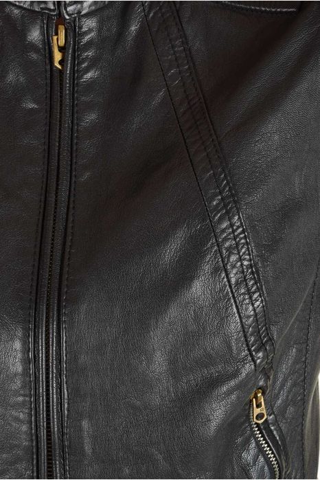 G-star Raw черно вталено яке от изцяло естествена кожа, размер XS/S
