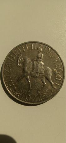 Moneda 1977 Elizabeth II comemorativa
