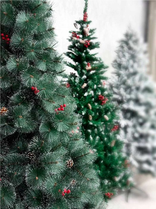 Елка новогодняя с шишками и ягодами “Новогоднее настроение”