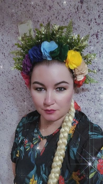 Кокошник Венок радуга