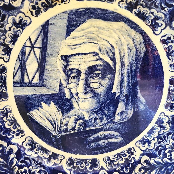 Delft керамична чиния, подписана Bock Frères